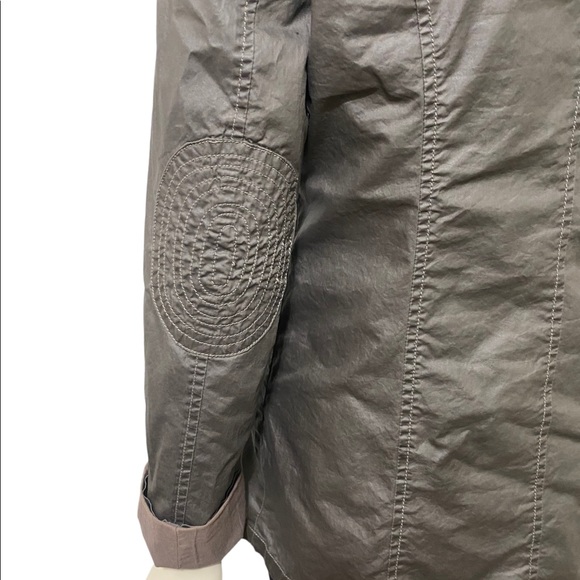 MUR MUR Taupe Brown Hooded Lightweight Utility Jacket - M - Picture 6 of 9